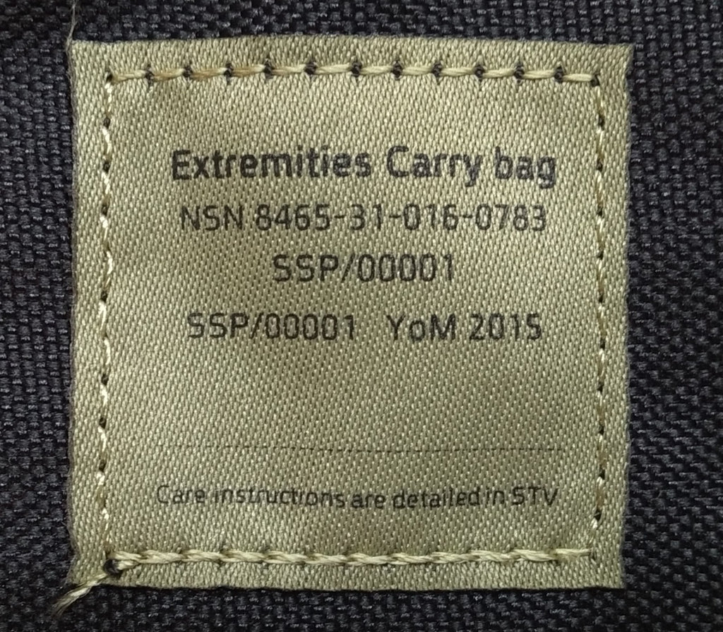 Extremities Carry Bag British Army Surplus Virtus NSN Gen 1 Stealth Black NEW