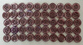 Buttons 50 Vintage 4 Hole Shirt, Shank Anchors, Pearlesque Blue Grey 10.9mm NOS