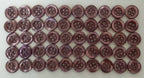 Buttons 50 Vintage 4 Hole Shirt, Shank Anchors, Pearlesque Blue Grey 10.9mm NOS