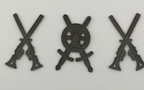 Infantry and Logistics Collar Badges Genuine Swedish