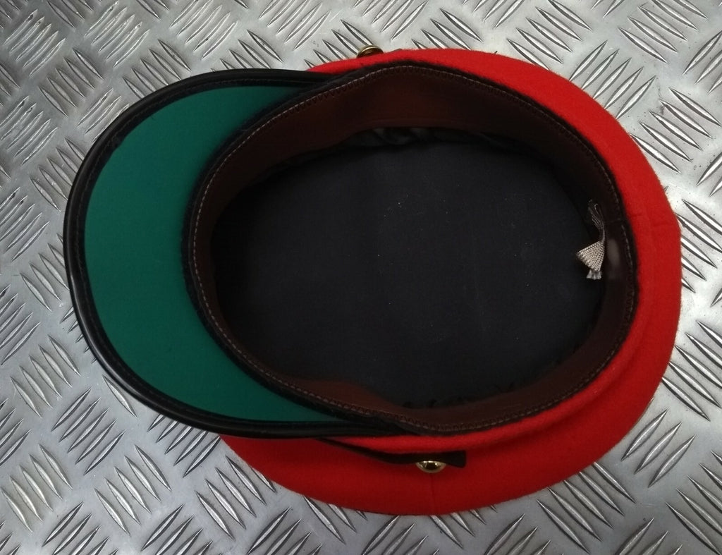 No1 Red Uniform Dress Hat With Plain Buttons & Chinstrap Made in England 55cm