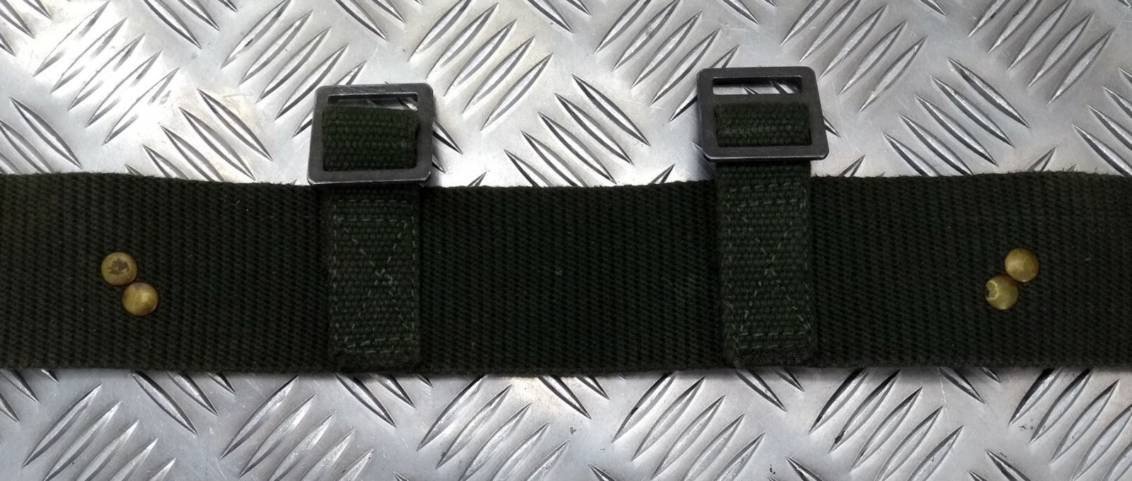 WWII Type Webbing Belt M39 M40 Leather Canvas Genuine Vintage HKSEL