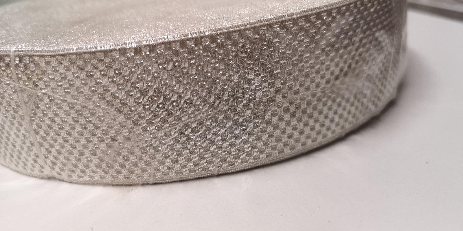 Silver Mylar Basket Lace Tape  44mm  1 3/4"  x1.5m