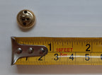 Insignia Hat Buttons Small Gold Coloured Ring Back Hand Torch & Laurel Leaves