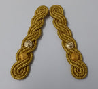 Lt Colonel Shoulder Cords Ceremonial Wire Cord Shoulder Epaulettes & Rank Pips