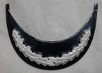 Officers Patent Peak British Forces Dress Hat Visor 1 Row Oak Leaf Silver Braid