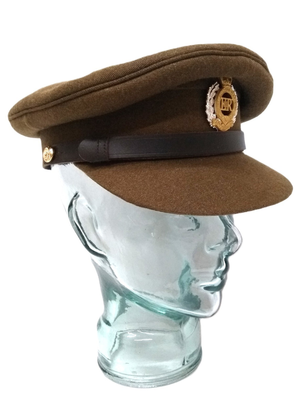 No2 Officers Hat RE British Army Goldings With Insignia & Chin Strap 57cm