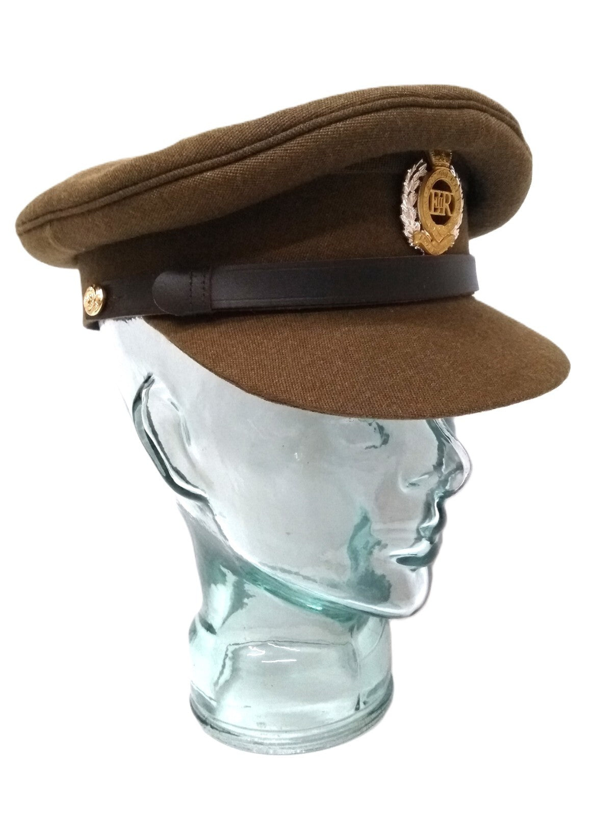 No2 Officers Hat RE British Army Goldings With Insignia & Chin Strap 57cm