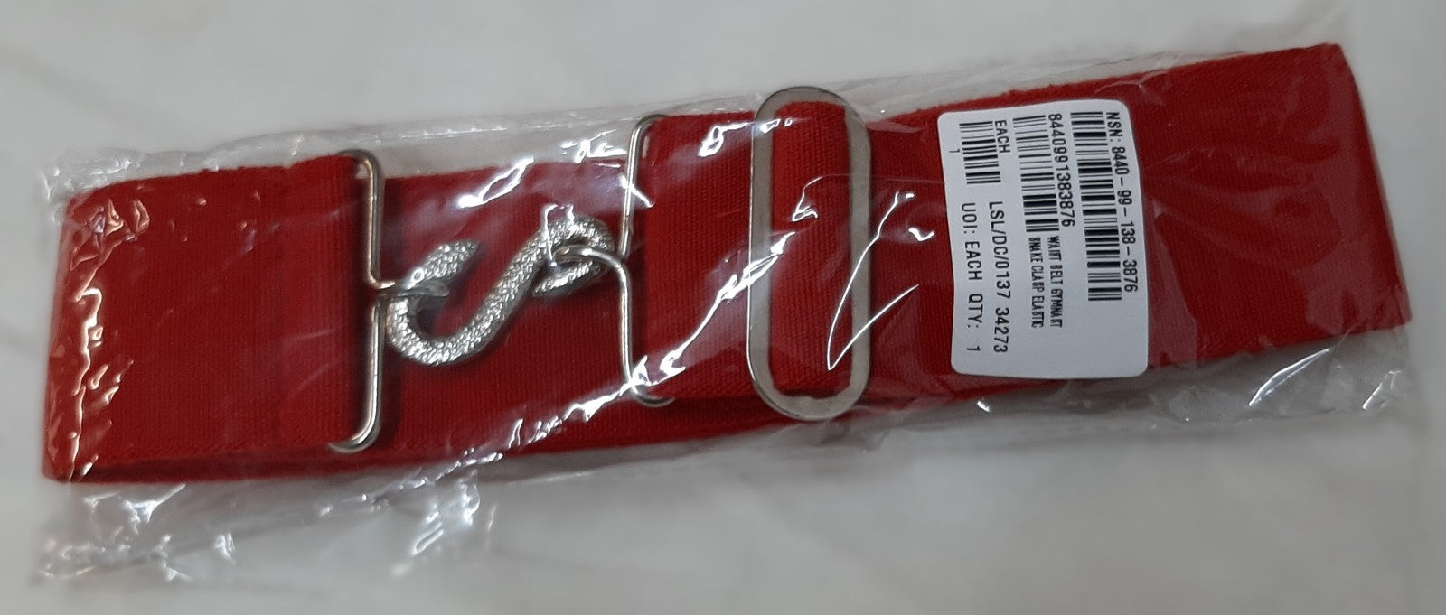 British Army PTI Physical Training Instructor & Gymnast Red S Snake Belt - NEW