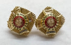 PWRR Rank Insignia British Army Eversleigh Star 7/8" Coloured Top "Ich Dien"