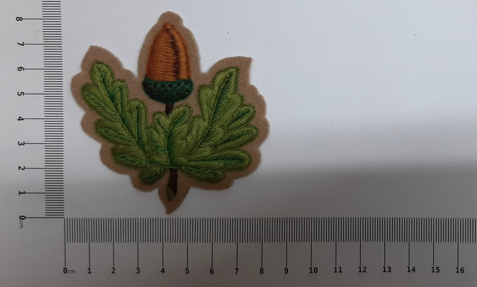 Cheshire Regiment Dress Patch Badge Hand Embroidered Acorn Vintage