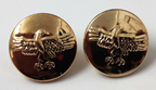 Genuine Issue Spread Wing Eagle Insignia Ring Back Buttons X2 V0403