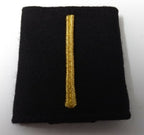 Genuine British Made Gold Embroidered Flash 1 Bar Felt Naval Sliders