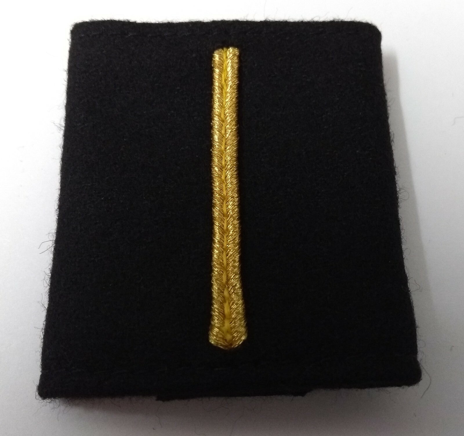 Genuine British Made Gold Embroidered Flash 1 Bar Felt Naval Sliders
