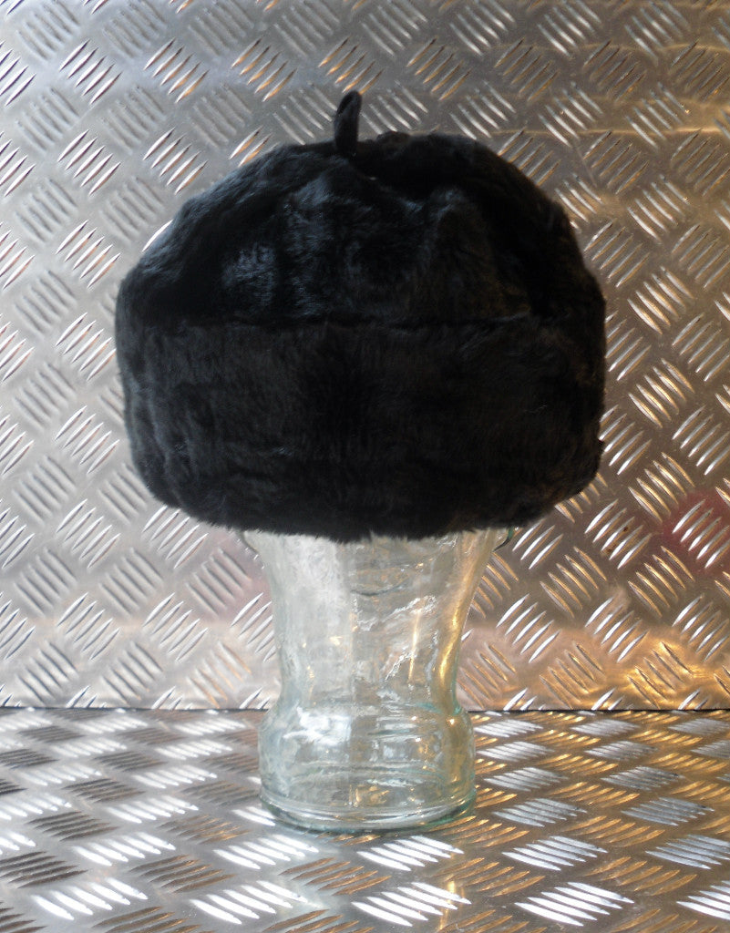 Soviet / USSR Black Cossack Hat w Ear Flaps. All Sizes - Brand NEW
