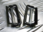 Genuine Vintage Black Waist Adjuster Metal Buckles Japanned 1" Strap X 2 NOS