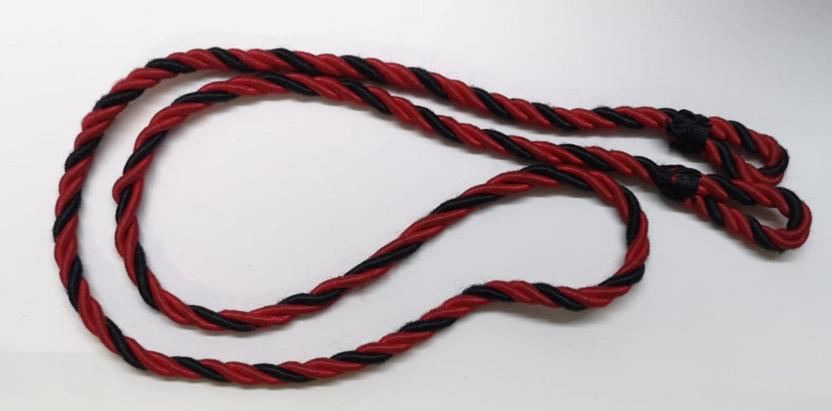 Royal Army Ordnance Corps RAOC Black & Red 3 ply single cord Lanyard