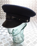 Officers Visor Cap British Made Dress Uniform Peak Cap with Silver ERII Buttons