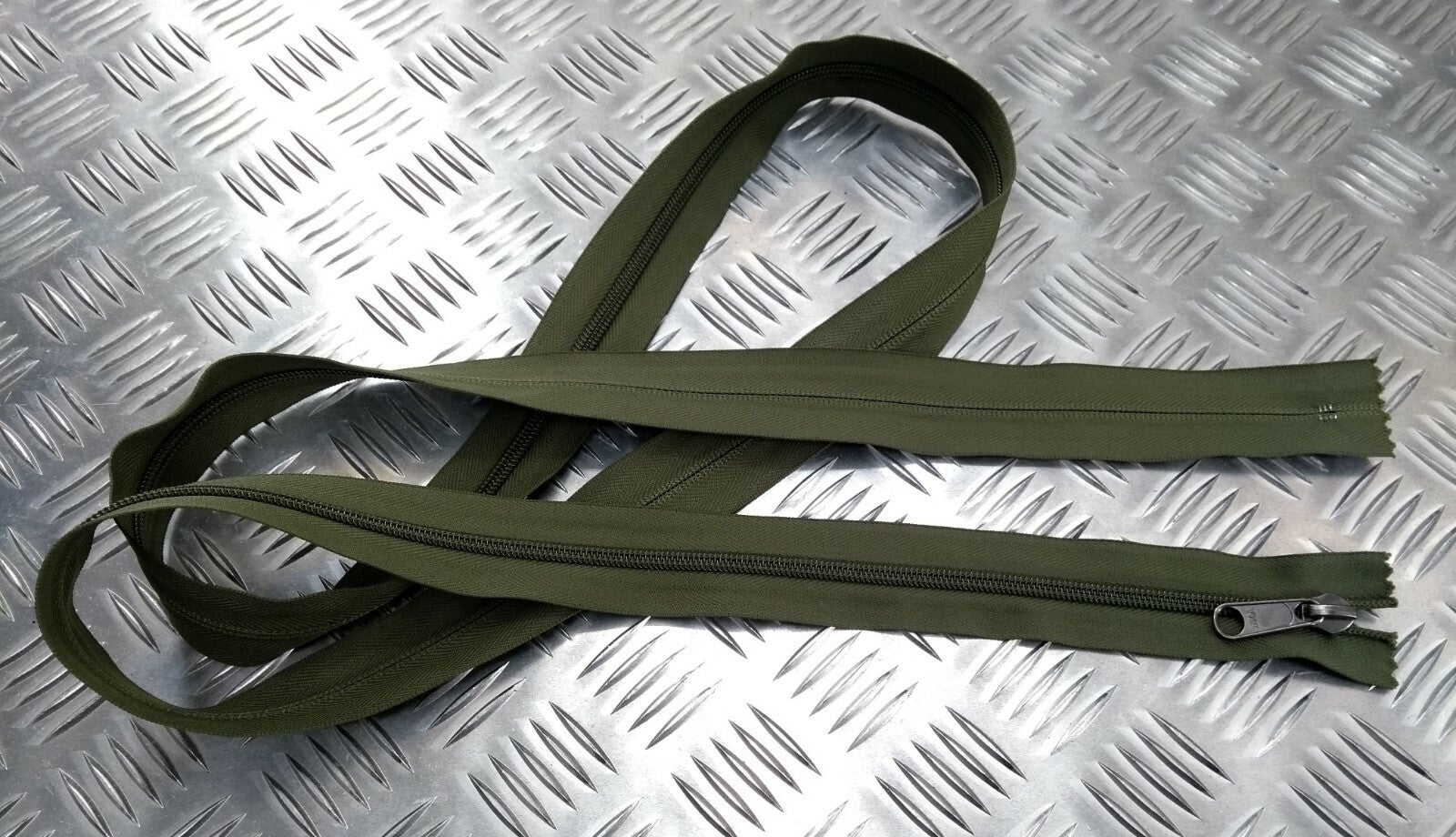 Genuine British YKK 175cm Closed End Green Heavy Duty Zip Zipper