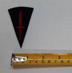 RM No1 Badge British Marines / Commandos Dress Dagger Red on Black Patch