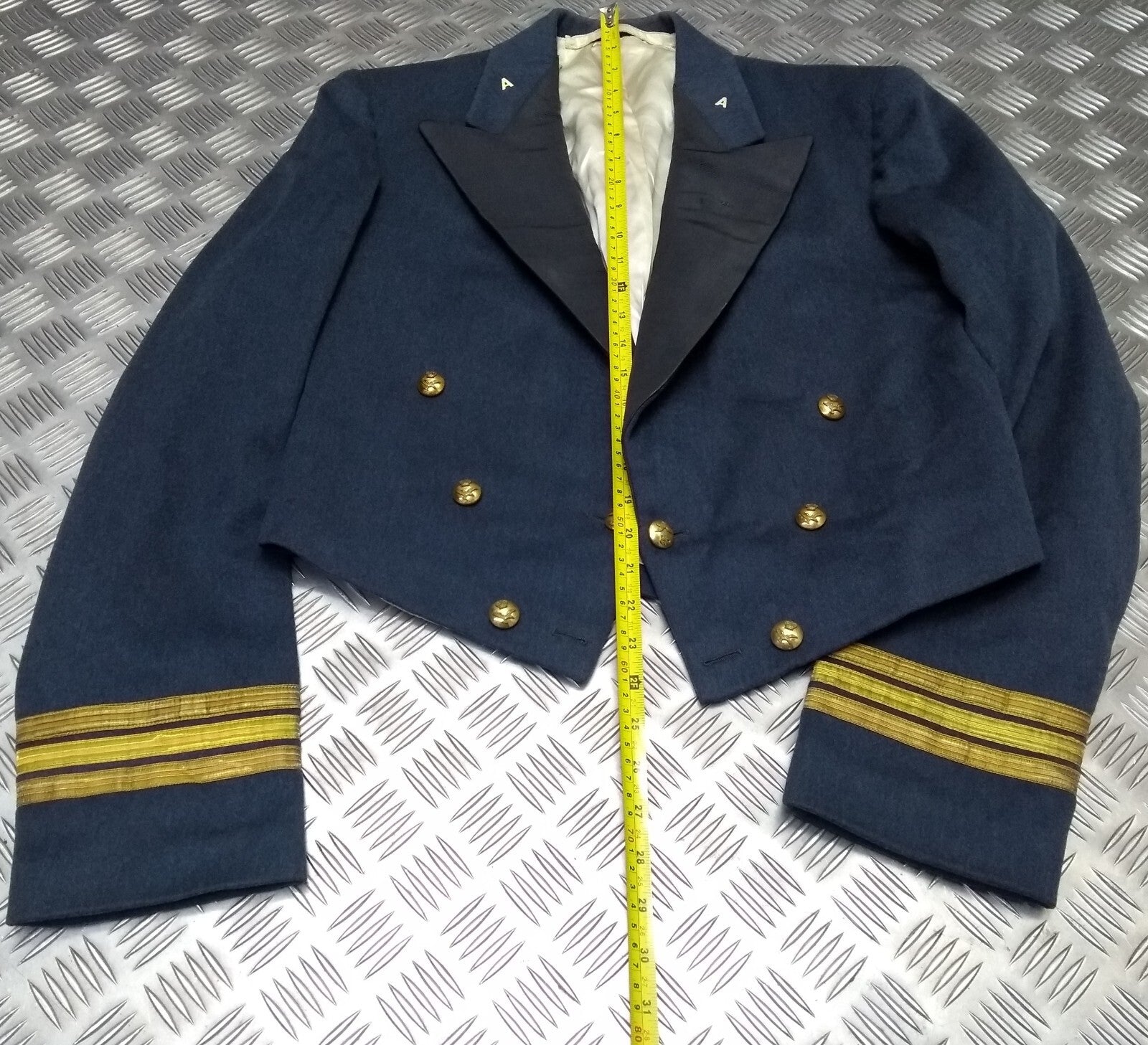 RAF Royal Air Force Vintage Mess Jacket OFC with Braided Cuffs Airforce Blue Grey Colour