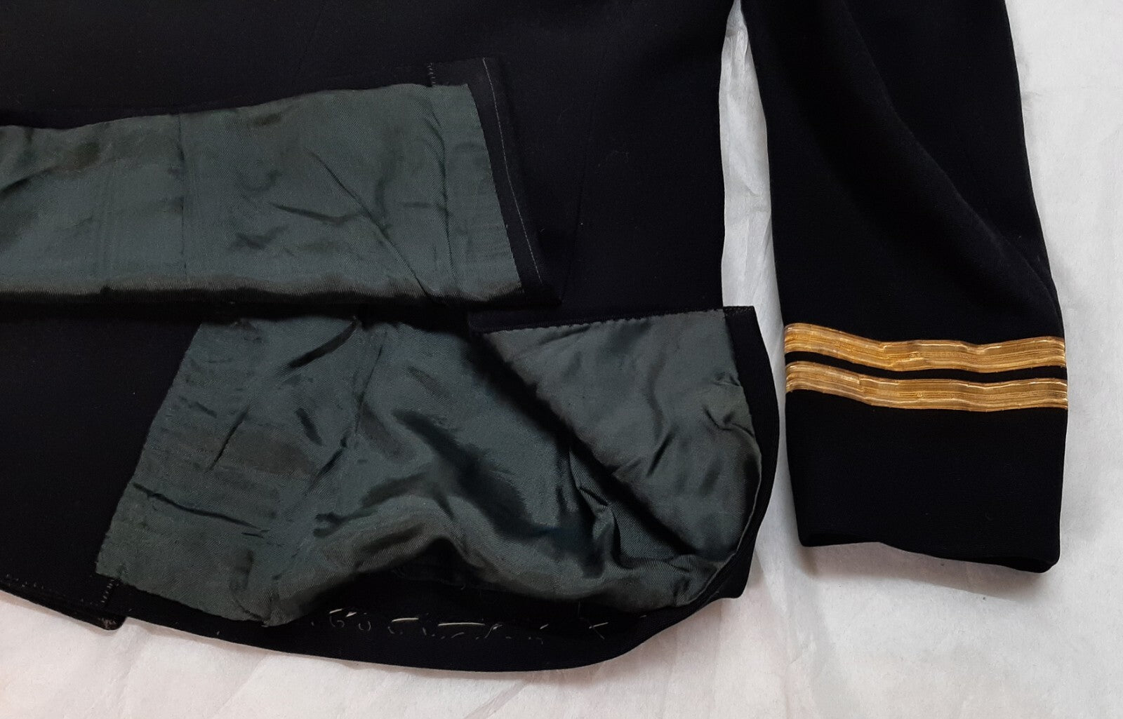 RN Jacket British Naval OFCs Lt Curls Vintage 1970s Pattern 8 Button