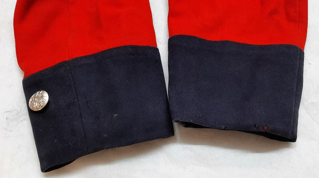 Red Long Coat Royal Hospital Chelsea Queens Crown British Army Uniform Faulty