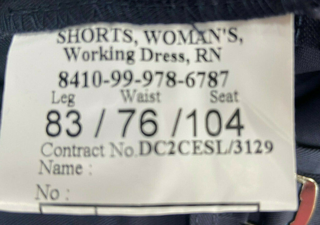 WRNS Womens Shorts RN Working Dress White or Blue Royal Navy - NEW