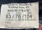 WRNS Womens Shorts RN Working Dress White or Blue Royal Navy - NEW