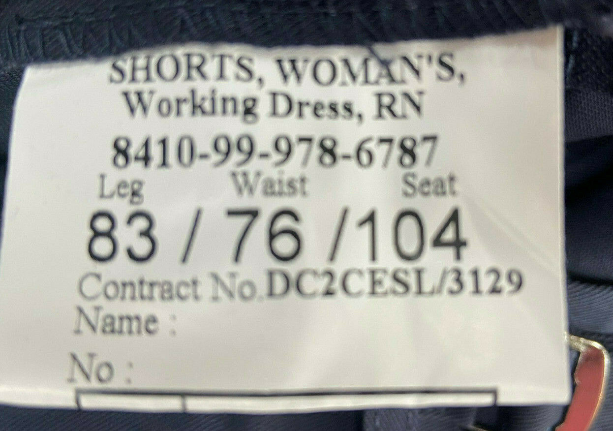 WRNS Womens Shorts RN Working Dress White or Blue Royal Navy - NEW