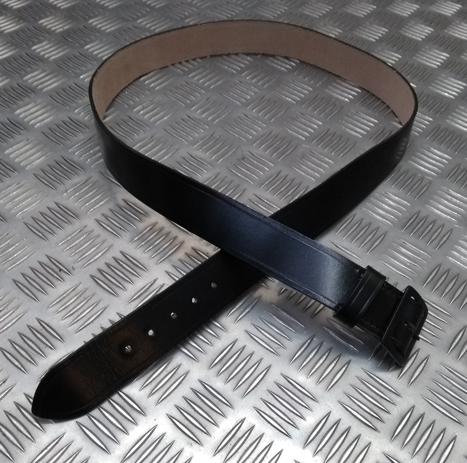 Style Leather Belt, Parade With Subdued Buckle NEW