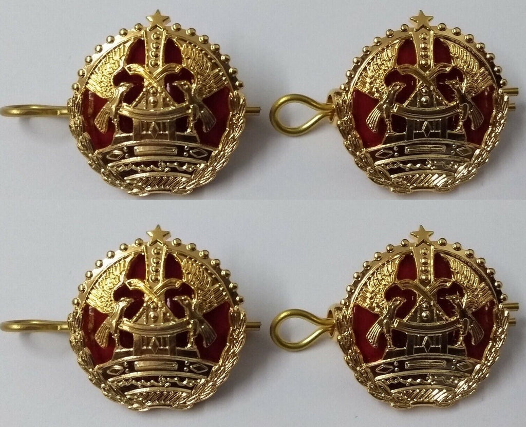 Officer Rank Badges Facing Birds Insignia Small Split Pin Rank Pips 2 Pairs