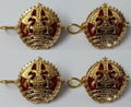 Officer Rank Badges Facing Birds Insignia Small Split Pin Rank Pips 2 Pairs