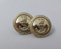 Genuine British Royal Navy RN Officers Mess Dress Buttons 18mm X2 NEW ASBT30