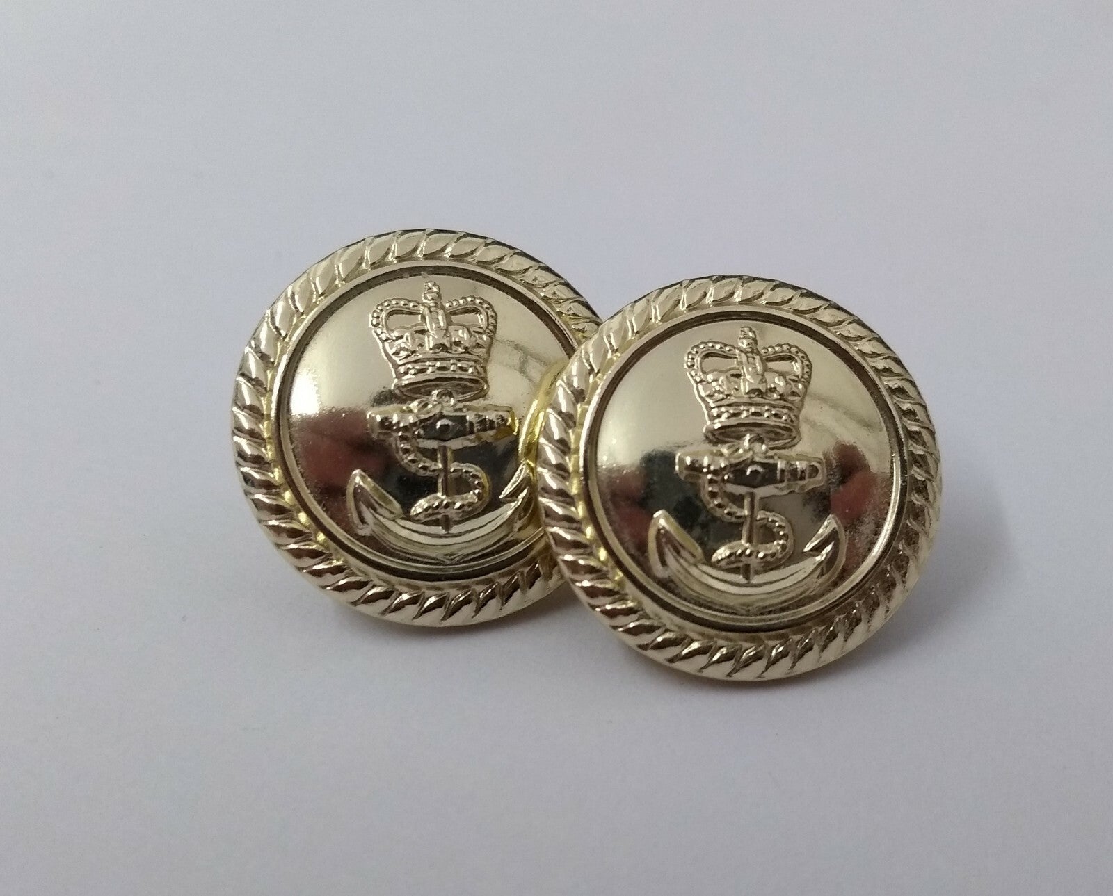 Genuine British Royal Navy RN Officers Mess Dress Buttons 18mm X2 NEW ASBT30