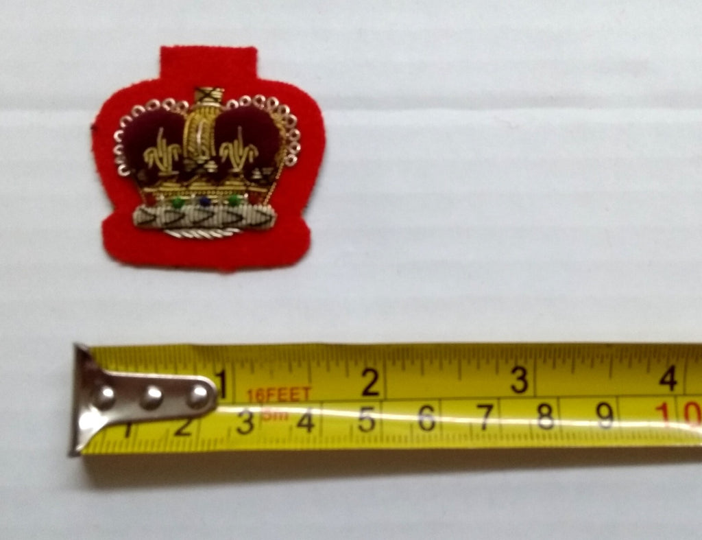 Staff Sergeant Crown No1 SSGT Scarlet British Army Hand Embroidered Arm Patch