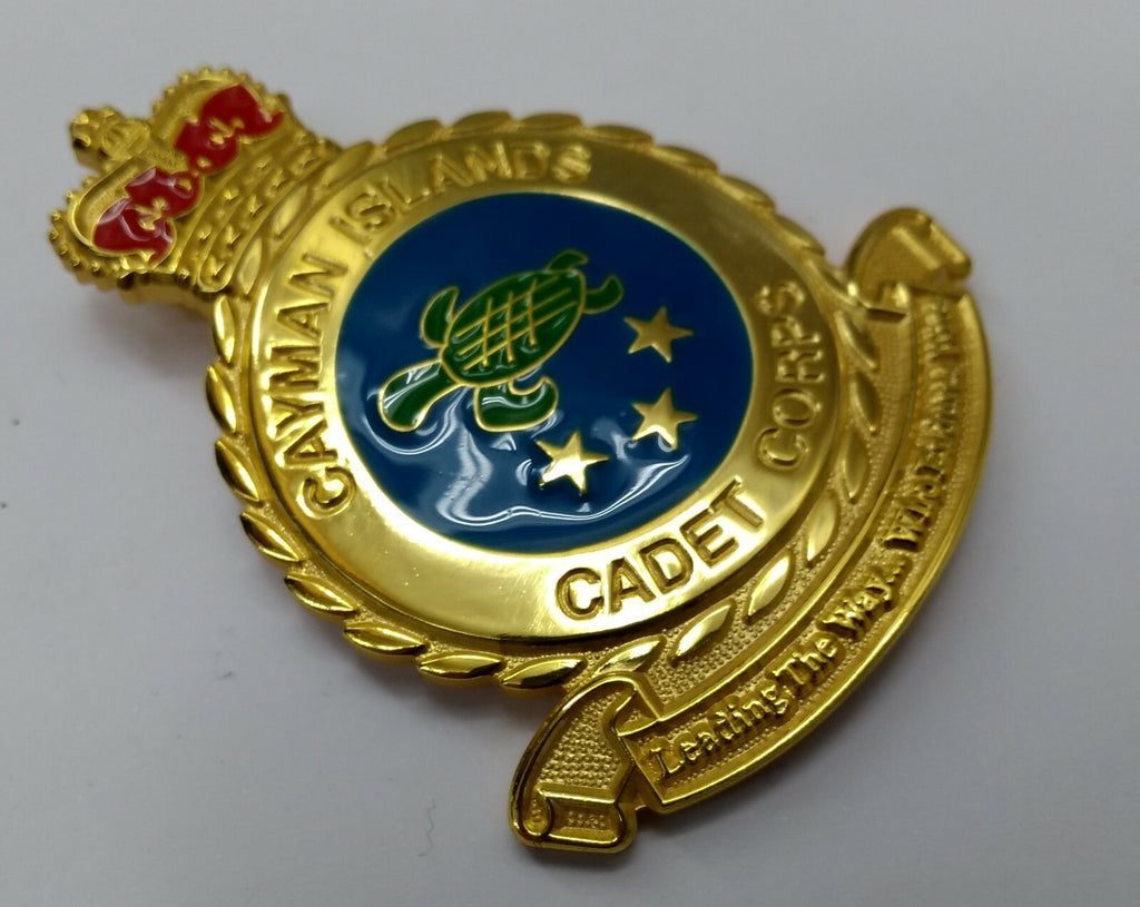 Genuine British Made CICCORPS Cayman Islands Cadet Corps Issue Hat Badge