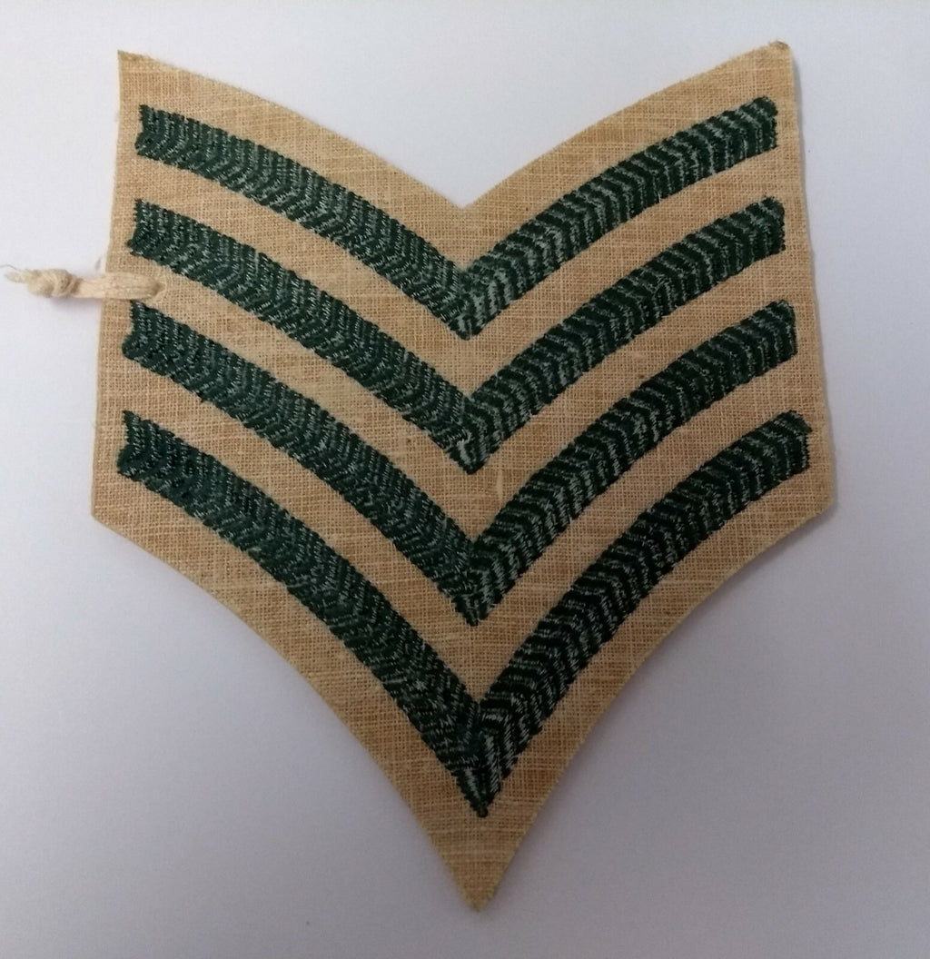 Genuine Vintage British Light Infantry Rank Stripes 4 Chevrons
