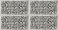 Buttons 200 Vintage 4 Hole Shirt Shank Anchors Pearlesque Old Silver 10.5mm