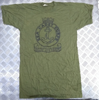 Green Cotton T-Shirt Size Large with Sea Cadet Corps Symbol Print