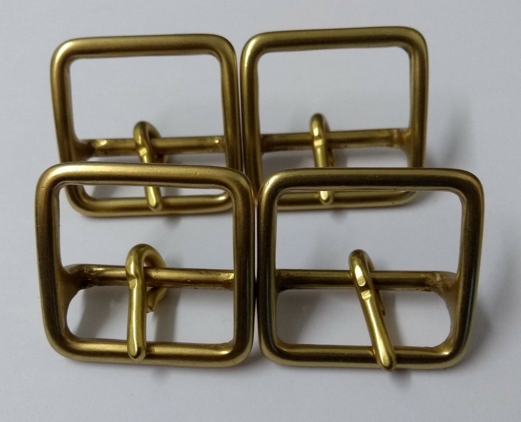 Mil-Spec Horse Guards & H Cav Brass 1" Bridle Buckles 2 Pairs STD29