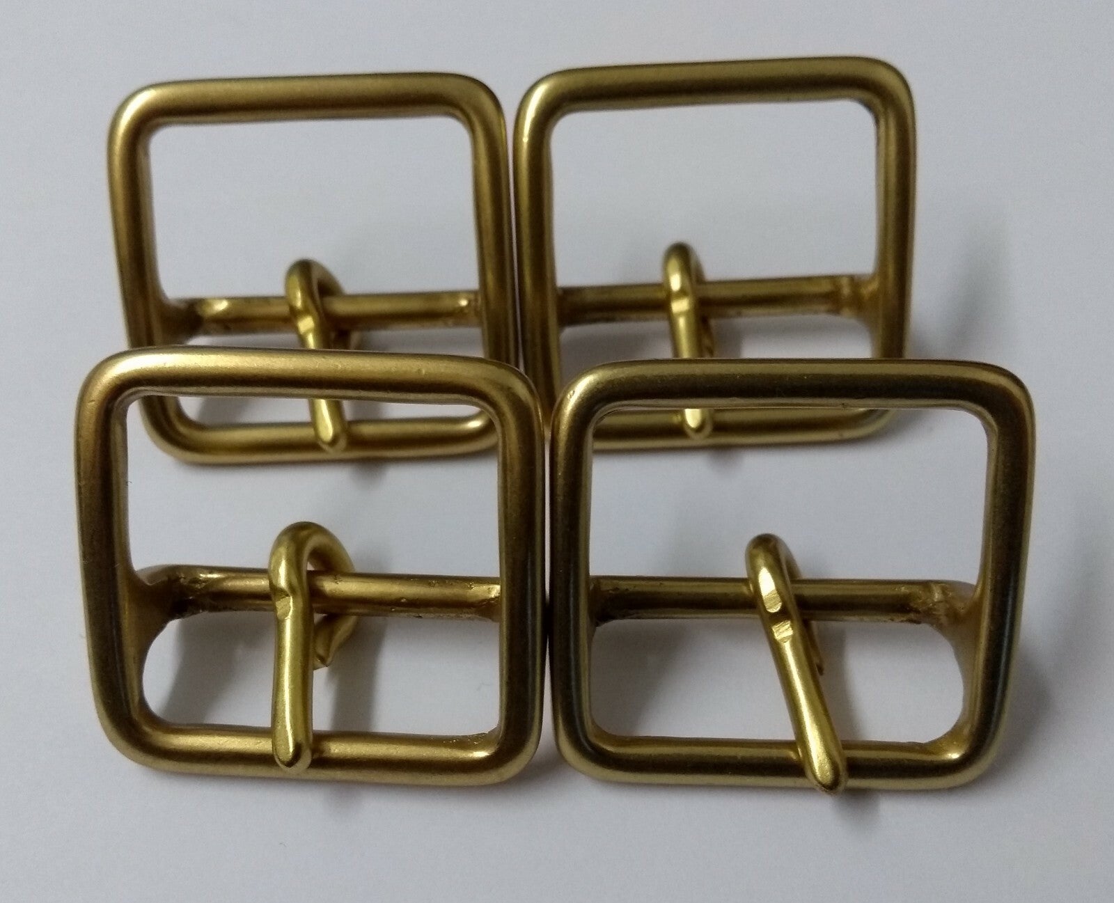 Mil-Spec Horse Guards & H Cav Brass 1" Bridle Buckles 2 Pairs STD29