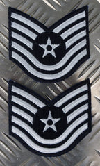 US Air Force Type Technical 3 Bar Chevrons Sew on Badge Patch- New old Stock