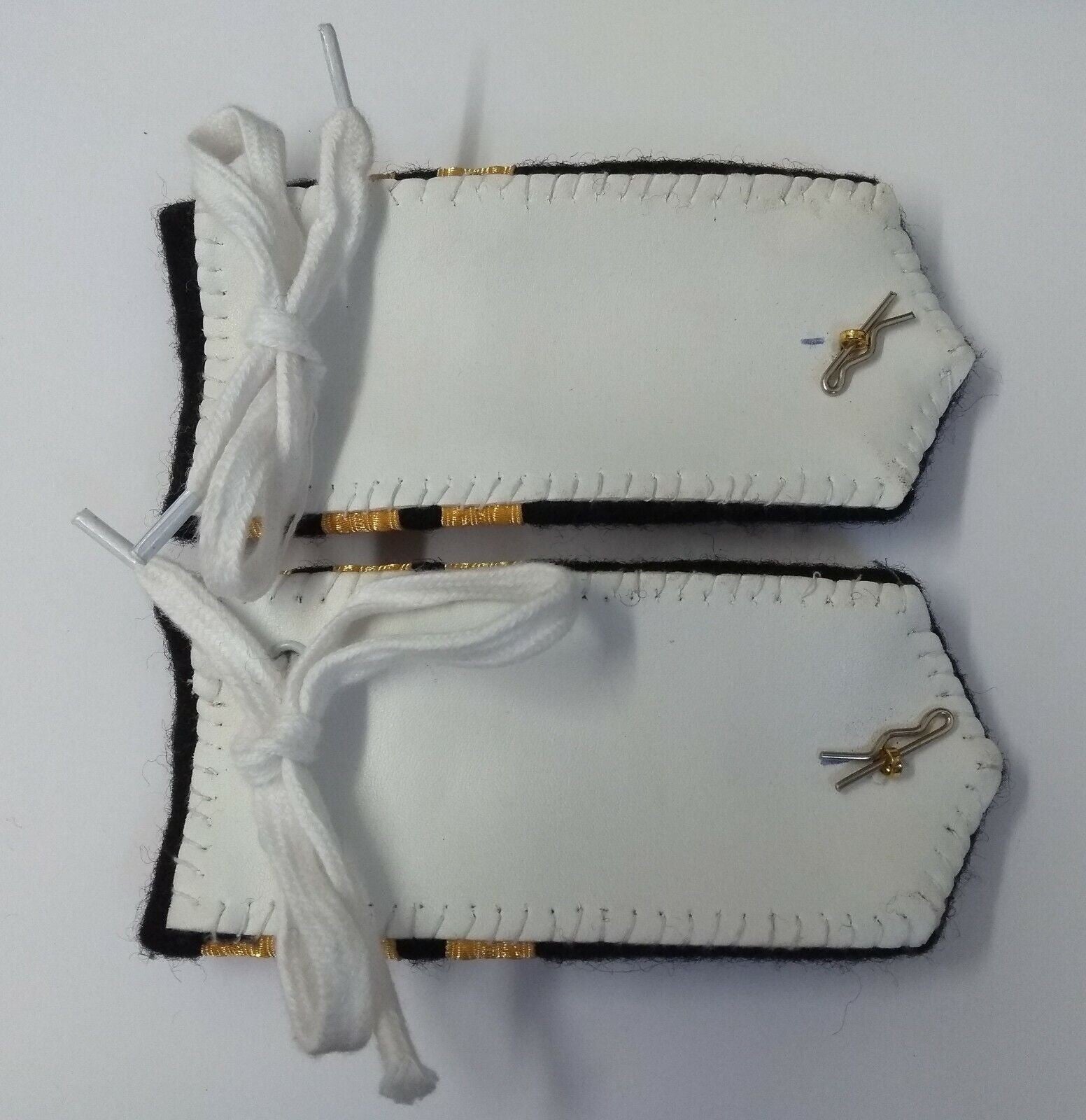 Laces for RN Officers Shoulder Boards Epaulettes White Ties Royal Navy NEW