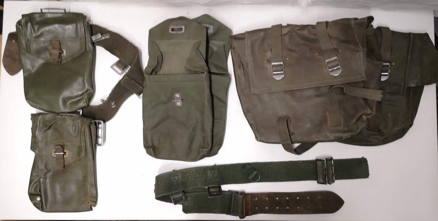 Vintage Army Issue Heavy-duty Vinyl Backpacks Belts Yokes & Pouches Heavy Wear