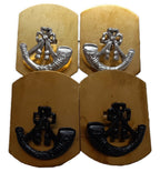 The Light Infantry LI British Army Collar Badge Sets 1 x Silver 1 x Black NEW