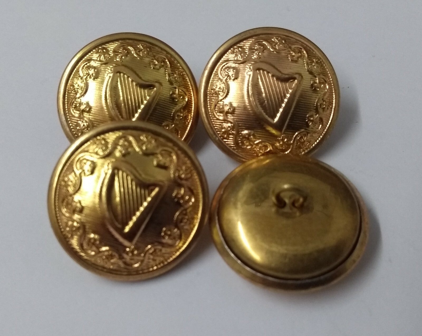 Harp Buttons With Decorative Border looped back ring Type ASBT193 X6