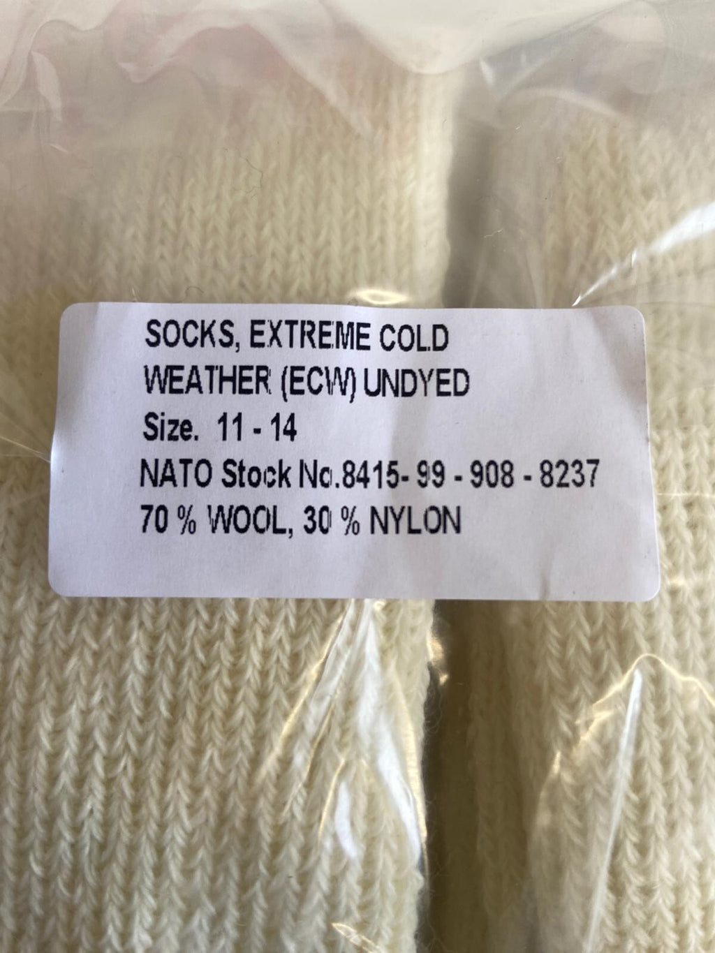 ECW Arctic Socks British Extreme Cold Weather General Service Hosiery - NEW