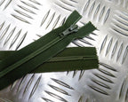 Genuine British OPTI 11" Closed End Green Zip / Zipper H Duty
