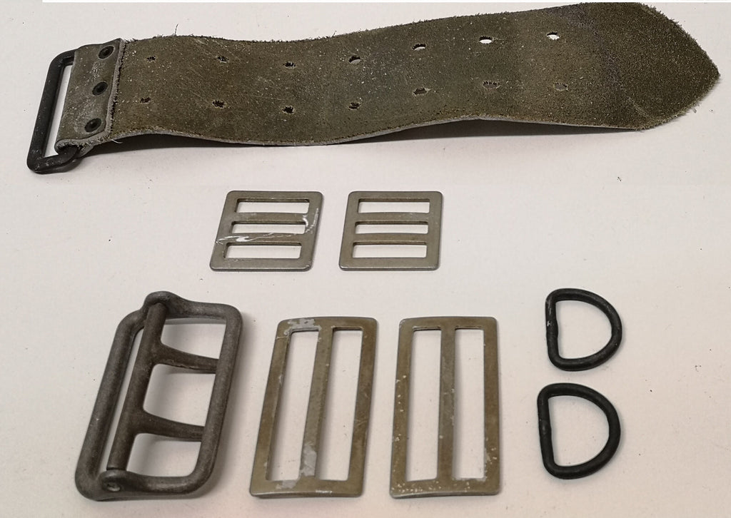 Webbing Belt Double Prong Buckle Slider & Buckles D Rings Vintage issue
